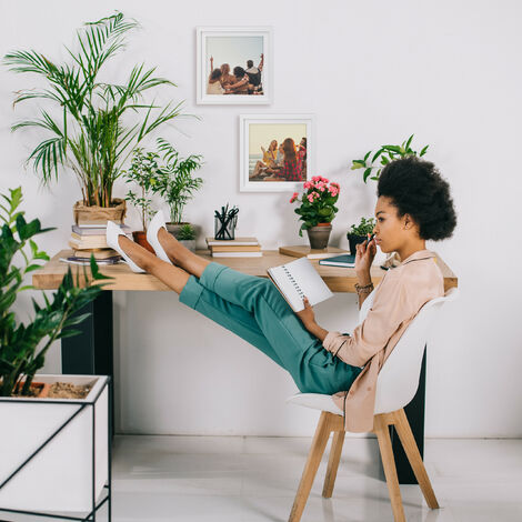 Set 4 Cornici Portafoto Legno DIN A3 Nero - 32,5x45 Cm, Senza Vetro, Infrangibili, Per Parete - Foto 12