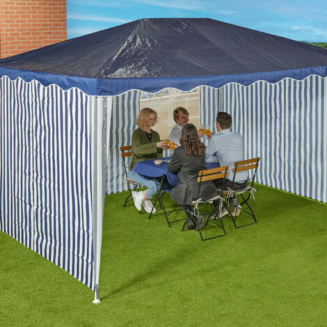 Set 4 Tende Laterali Per Gazebo Relaxdays - Impermeabile PVC 3x2m - Foto 10