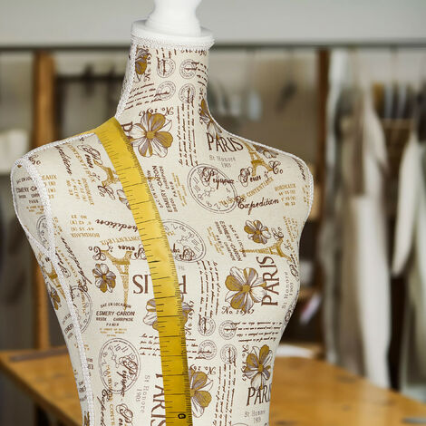 Manichino Sartoriale Relaxdays Per Donna - Altezza Regolabile 130-167cm, Taglie 34-38, Colore Crema - Foto 3