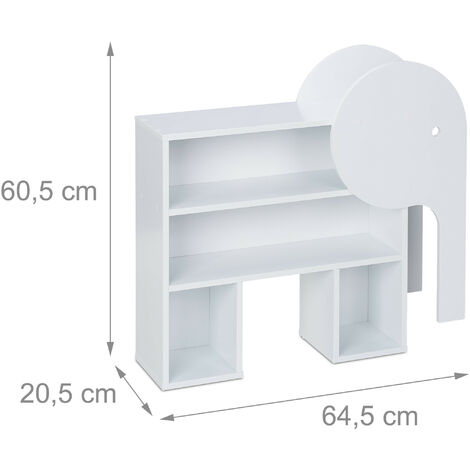 HOMCOM Libreria Moderna a 4 Ripiani in Metallo con Ruote Bianco | Italy