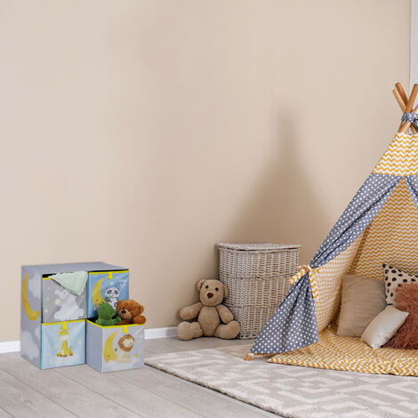 Étagère Rangement Enfants Avec 4 Boîtes Tissu - Motif Animaux Marins - 59, 5x60,5x30 Cm - Meuble Jeu Et Rangement Chambre Enfant Relaxdays Rangement Jouets Étagère Rangement Enfants Avec 4 Boîtes Tissu - Motif Animaux Marins - 59, 5x60,5x30 Cm - Meuble Jeu Et Rangement Chambre Enfant Relaxdays Rangement Jouets