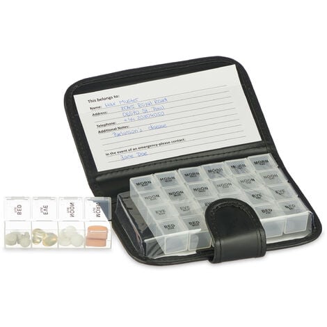 T-Pill Ovale Bianco - 3 Scomparti (Portapillole Tascabile)