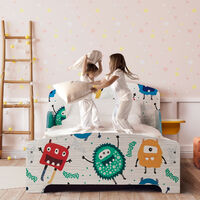 Letto Per Bambini Relaxdays: Sponde Anticaduta, Motivo Super Eroina, Robusto E Sicuro