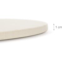 Relaxdays Pietra Ollare per Pizza, Cordierite Rotonda, Diametro 33 cm,  Accessorio per Forno e Grill, Idea