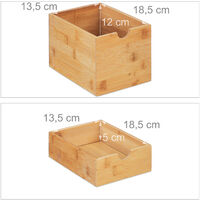 Cassettiera In Bambù Con 3 Cassetti - Organizer Da Scrivania 28x17x21.5 Cm - Foto 4