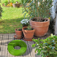 Relaxdays Tubo Flessibile da Giardino 50 m, Pompa Irrigazione Aiuole e Prati,  Attacco 1/2, in Plastica, Verde Chiaro