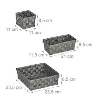 Set 4 Cestini Portaoggetti In Corda Di Cotone - Organizer Impilabile Per Bagno, Camera E Cucina - Foto 2