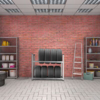 Scaffale Portagomme Per 8 Pneumatici - Acciaio, Capacità 150kg, Regolabile, Per Garage - Foto 4