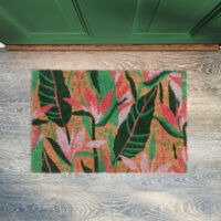Relaxdays Zerbino In Fibra Di Cocco, 60x40 Cm, Con Lama E Scritta Decorativa Interni Esterni Antiscivolo Multicolore 71246800