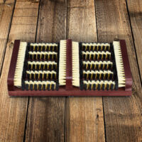 Pulisci Scarpe Da Esterno Relaxdays | Zerbino Legno Con Spazzole Antiscivolo - Foto 11