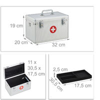 Armadietto Medicinali Relaxdays - Con Chiusura A Chiave, 32x21.5x9.5cm | Bianco E Verde - Foto 2