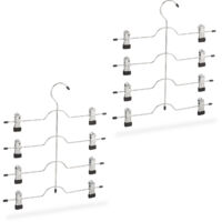 Set 10 Grucce per Pantaloni Aperte Antiscivolo in Metallo, Salva Spazio, Bianco | Leroy Merlin
