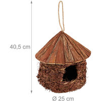 Casetta Per Uccelli Decorativa In Legno - 16x15x11 Cm, Con Gancetto Per Appendere - Foto 9