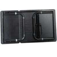 2x Tavolino da Letto Porta Pc, HxLxP 41x75x35 cm, Altezza Regolabile,  Pieghevole, con Leggio, Supporto, Nero