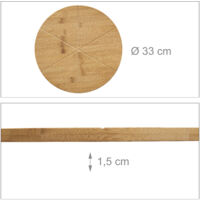 Piatto Pizza Rotondo, Diametro 33 Cm, Tagliere Con 6 Scomparti - 2
