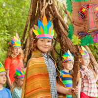Relaxdays Pignatta per Compleanno da Appendere per Bambini & Bambine Pentolaccia a Forma di Regalo Multicolore 10031481 