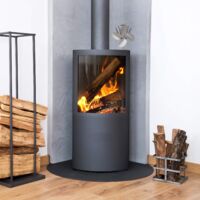 Relaxdays Ventola per Stufa Senza Elettricità, Silenzioso, Ventilatore per  Camino \u0026 Forno, Accessorio, 4 Pale, Argento