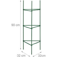 Relaxdays Set da 4 Supporti per Rampicanti, HxLxP: 90x32x32 cm, Graticolato per Piante e Rose, Metallo e Plastica, Verde, Acciaio, 90 cm Relaxdays Set da 4 Supporti per Rampicanti, HxLxP: 90x32x32 cm, Graticolato per Piante e Rose, Metallo e Plastica, Verde, Acciaio, 90 cm