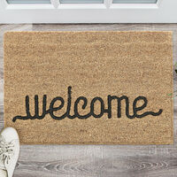 KOKO DOORMATS Zerbino Ingresso casa - Tappeto divertenti in fibra di cocco e base antiscivolo da PVC, da esterno e interno con misure 40x60cm (Bienvenido a la Monarquía