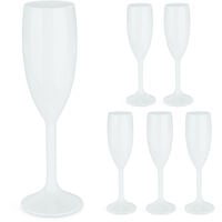 Bicchieri Calici Flute In Plastica Trasparente 6 Pezzi Champagne 