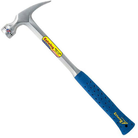 Estwing E328SM 28oz Straight Claw Framing Hammer Milled Face Blue Shock Reduction Grip Length 406mm