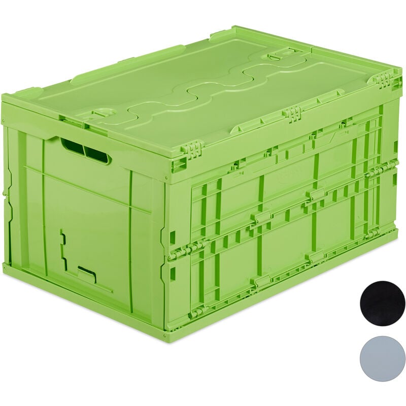 Caja de almacenaje de polipropileno con tapa - 14 l - colores surtidos