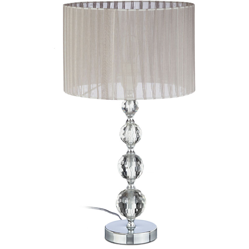 Lámpara de mesa Plata y gris tulipa gris conchas - Deseos Detalles y  Decoración S.L.