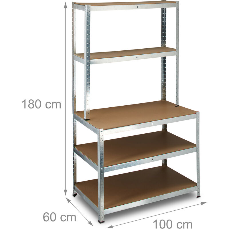 Yaheetech Estanteria Metalica Galvanizada Estanteria Almacenaje de Cargas  Pesadas Estante Trastero para Hogar, Garaje, Cocina 150x70x30cm :  : Bricolaje y herramientas