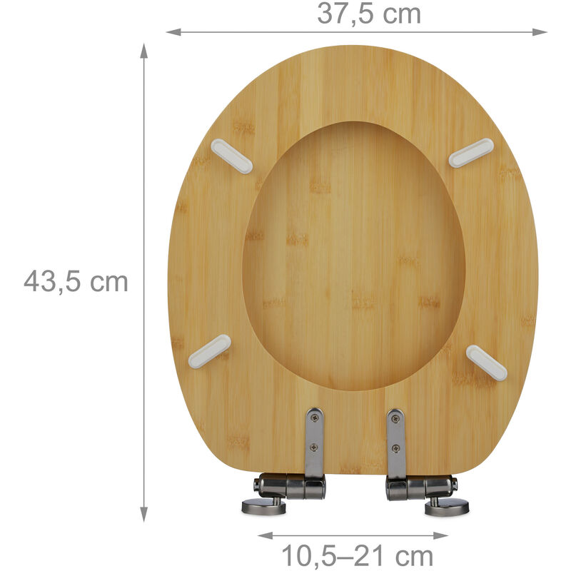 Tapa De Inodoro Sanilo Con Cierre Suave - Diseño Mármol - Bisagras Ajustables 11-20.5cm