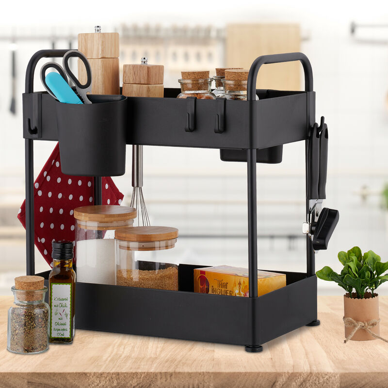 Organizador De Vasos Para Alacena Cajas De Zapatos Apilables Negro