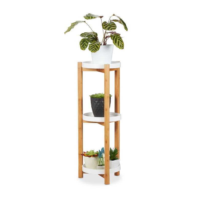 Relaxdays Soporte Macetas, Pie para Plantas, Hasta 32 cm, Patas