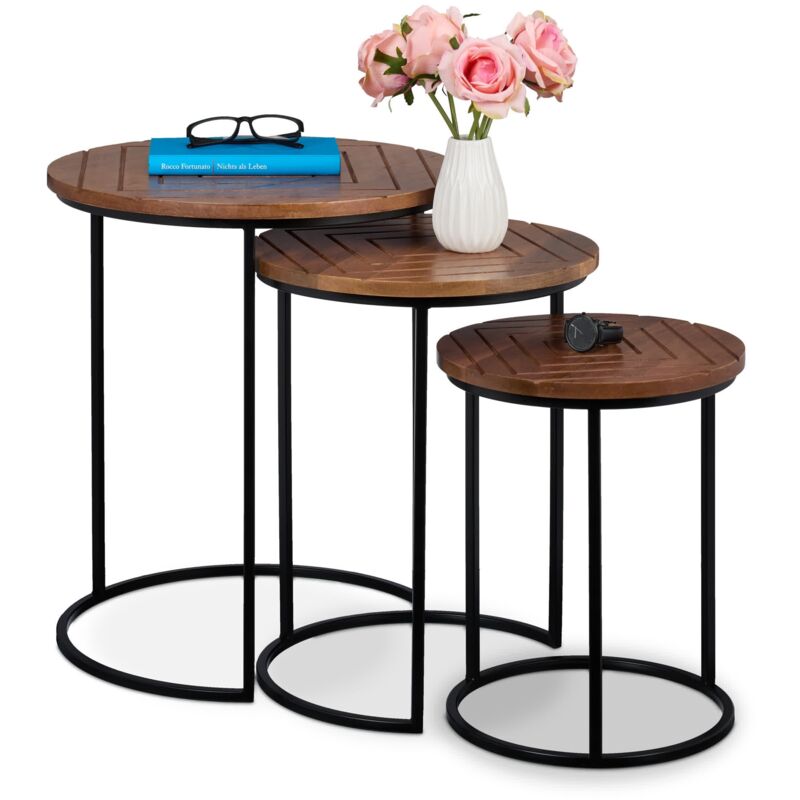 Mesa Salón Moderna Console De Style Industriel Versa, Dimensions (H X L X L) 60 X 30 X 110 Cm, Métal Noir | Leroy Mesita Sofa Deslizante