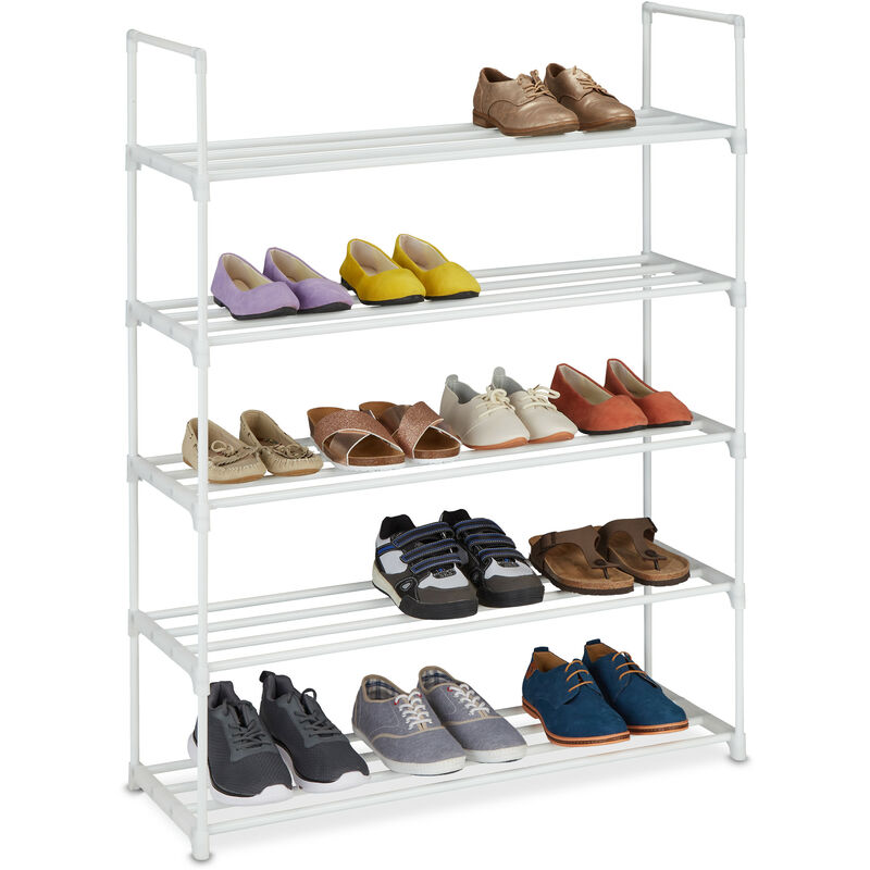 Zapatero de metal Estantería para zapatos Organizador de zapatos Apilable 5  niveles para 15-20 pares