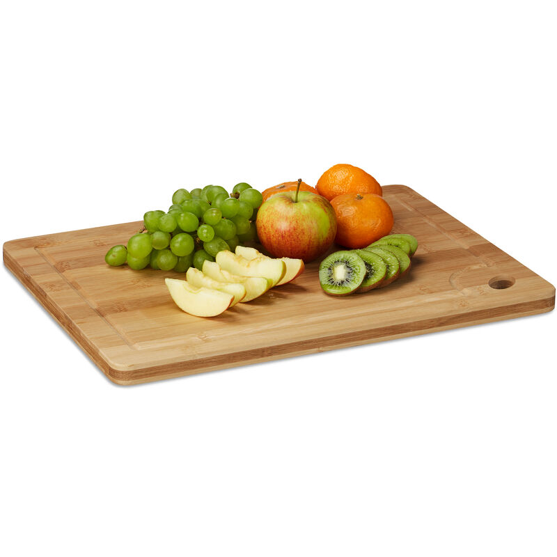 Juego de tablas de cocina para cortar madera con vetas de madera natural,  perfectas para rebanar y trocear frutas, verduras y carnes