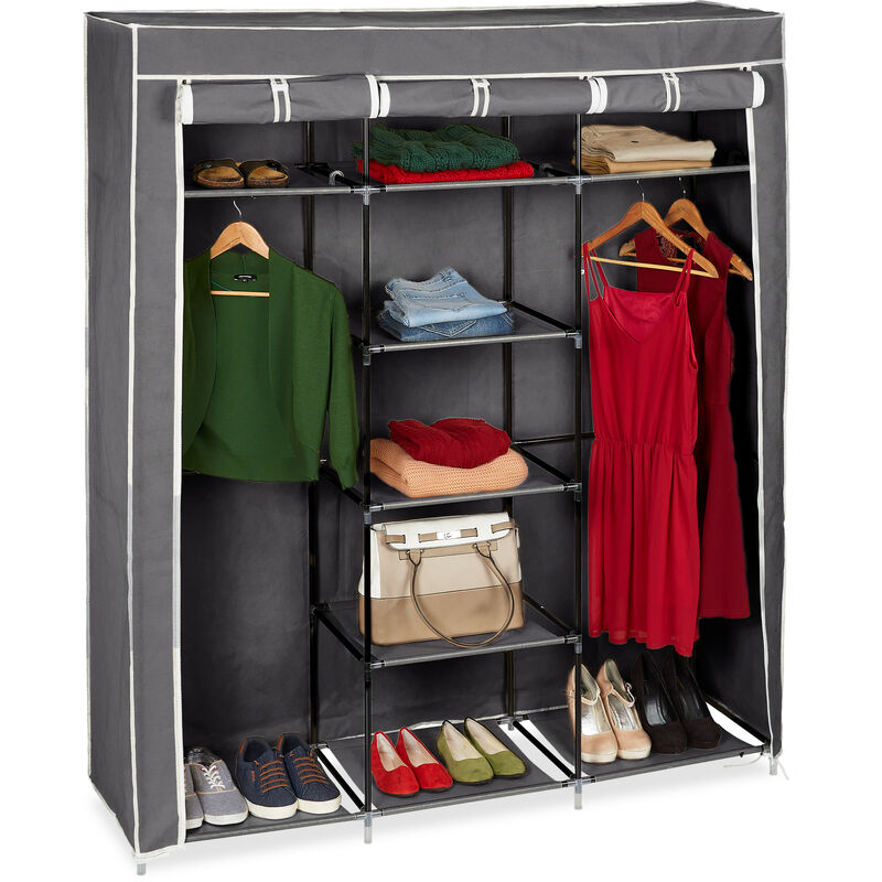 Organizador de tela para armario, armario Modular plegable para ropa,  almacenamiento de abrigos, resistente al polvo para el hogar - AliExpress