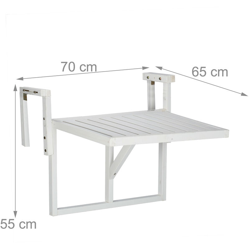 Relaxdays Mesa Plegable Madera, Mesita Auxiliar, Salón, Balcón o Terraza,  Portátil, Estable, 50x50x50 cm, Marrón Oscuro