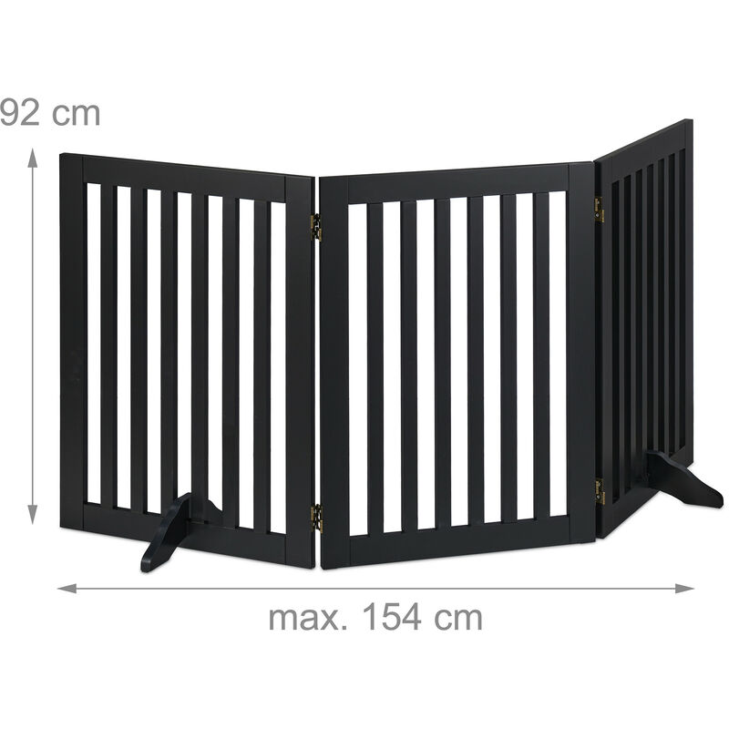Relaxdays Barrera Seguridad Niños, 3 Paneles, Alto 92 cm, Valla Protección  Bebés y Mascotas, Plegable, 92x154