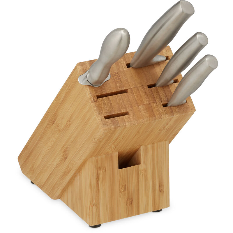 Bloque de cuchillos en el cajón, inserto organizador de cajones de  cuchillos de bambú, almacenamiento de cajones de cuchillos de cocina para  16