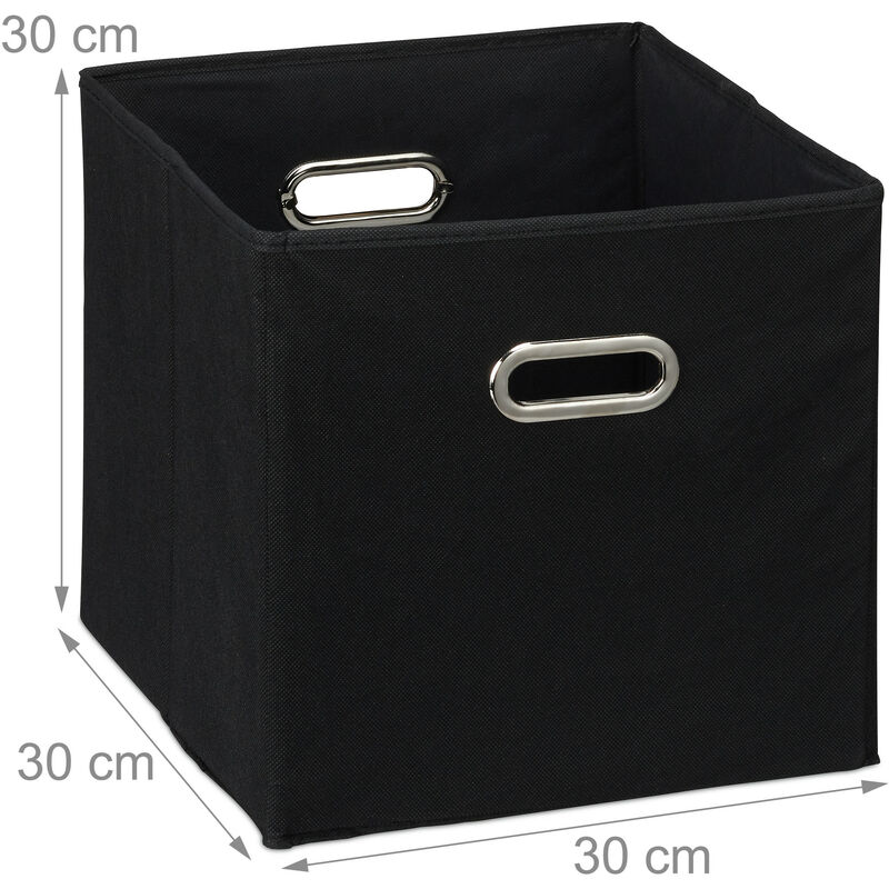 Caja de tela 30x30 Antracita rosa yute gris Cajas de