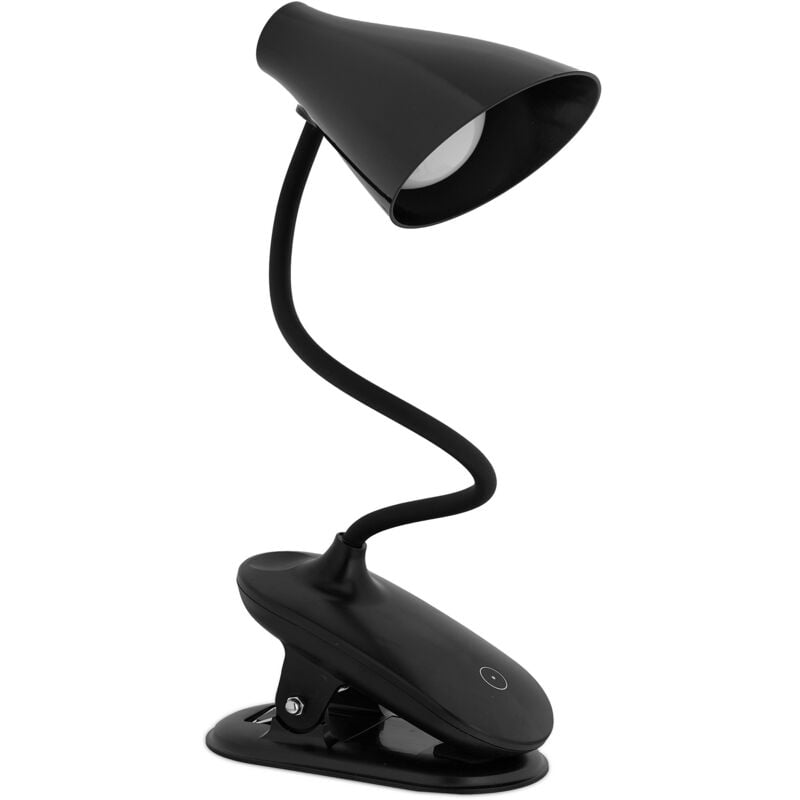 B.K.Licht - Flexo LED con pinza, para escritorio, luz de lectura con  iluminación regulable de 3