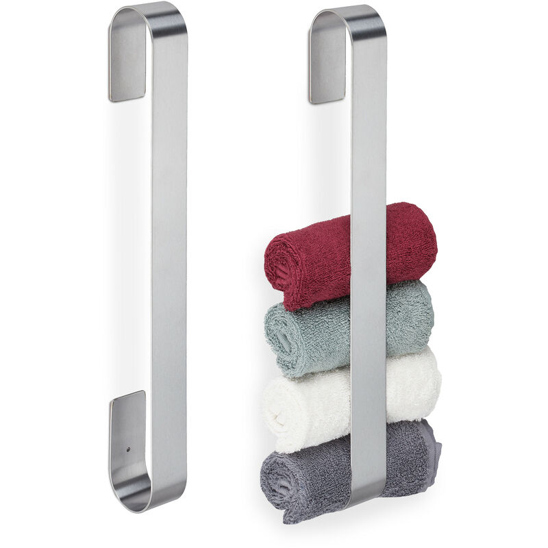 Soporte de toalla para ducha, accesorios de baño, organizador de pared  plegable, colgador de gancho, estante de almacenamiento de aluminio  brillante blanco