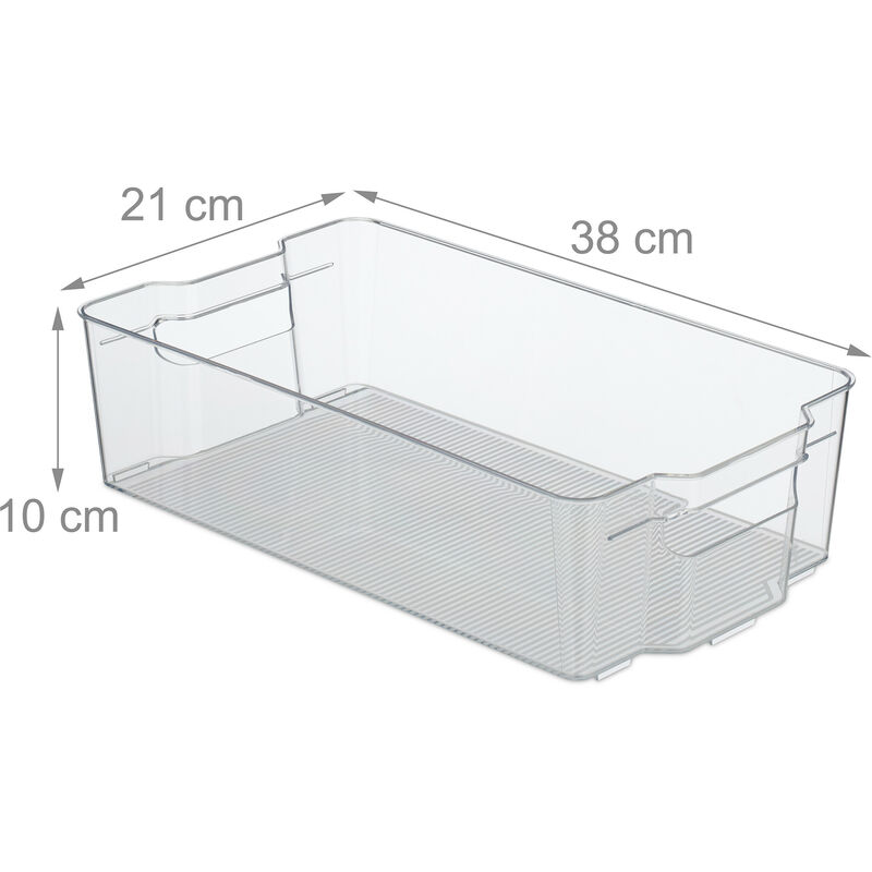 Relaxdays Bandeja Giratoria, Ø 27 cm, Organizador Cocina y Baño, 4  Compartimientos, Organizador Nevera, Transparente