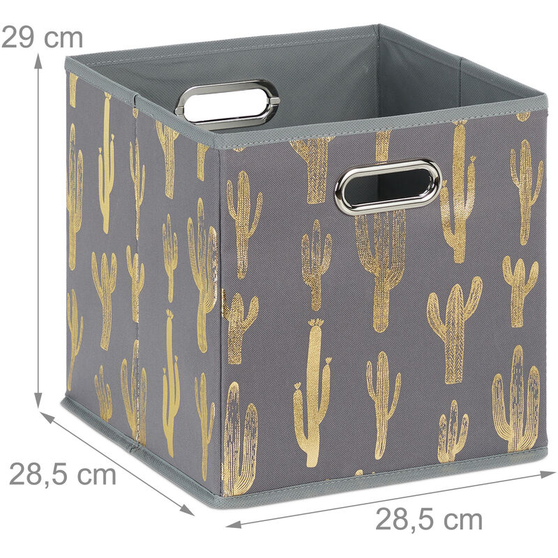 DuneDesign 4 Cajas de Almacenamiento para Kallax - 33x38x33 Cestas de Tela  con Asa - Cubo Plegable