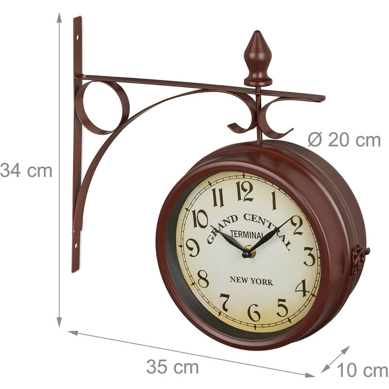 Atmosphera Reloj Pared Vintage 37 cm Marrón