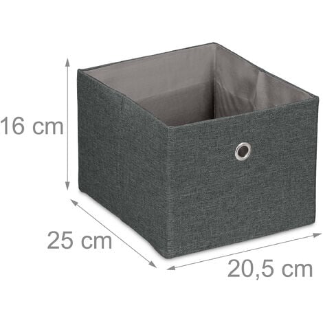 Relaxdays Cajas Almacenaje Plegables Set 4, 30 x 30 x 30 cm, Pongotodos de  Tela con