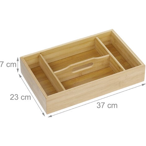Cubertero para cajón de bambú con 4 compartimentos comprar AQUÍ