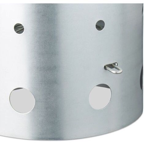 Encendedor De Barbacoa Grande De Acero Galvanizado - Prende El Carbón En 20 Minutos, Con Asa De Seguridad