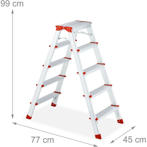 Escalera de aluminio / Estribo 2 peldaños Carga máx. 125 kg