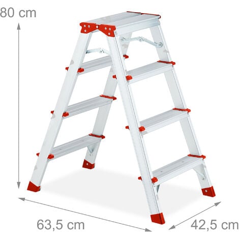 Escalera plegable de 4 peldaños (152 x 42,5 x 12 cm)