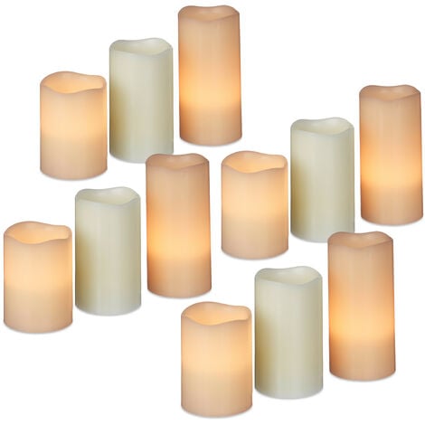 Pack de 6 Velas Led blancas luz fría de 3 x 4 cm – Puntohome